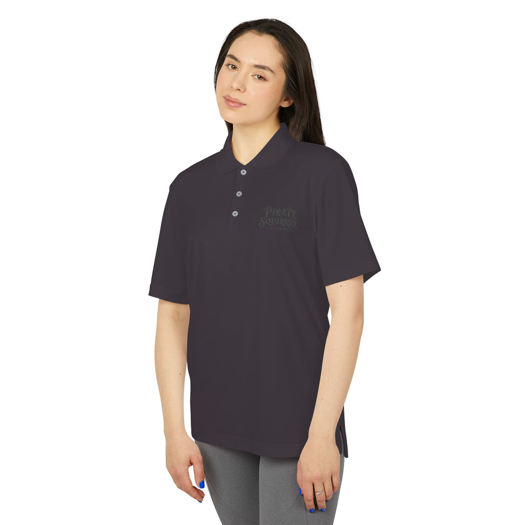 Pirate Squirrel Logo Adidas Performance Polo Shirt
