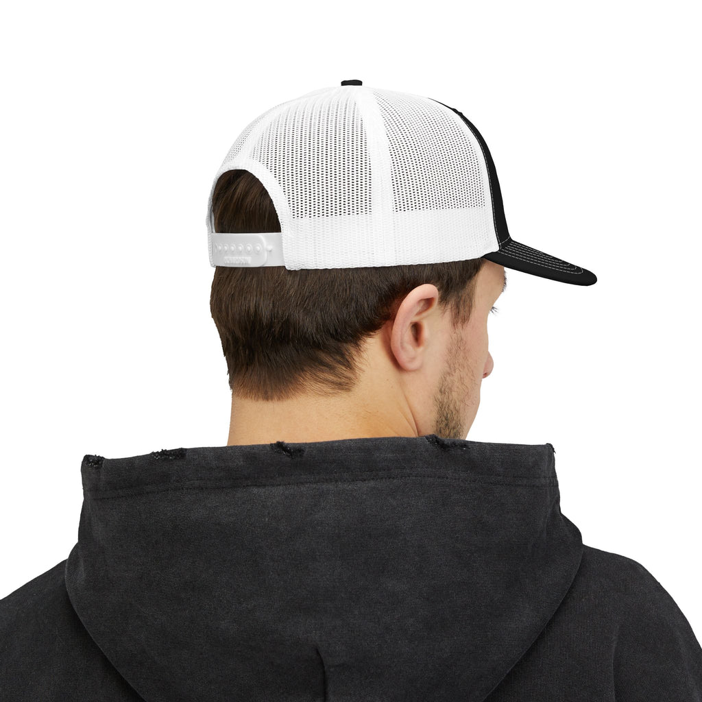 Pirate Squirrel Trucker Cap — Vintage Logo Mesh Snapback